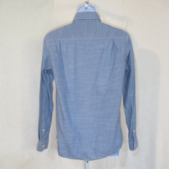 District Made Menβs Shirt Sz Small β Light Blue Western Button Front - Picture 2 of 8